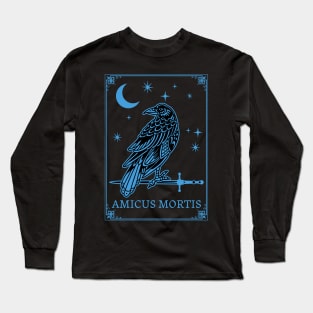 Amicus Mortis Raven Tarot Card Long Sleeve T-Shirt